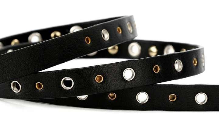 New Casual Leather Holes Genuine Leather Rivet Belt Punk Style Vintage Western Studded Belts With Roller Belt Buckle - Image 5