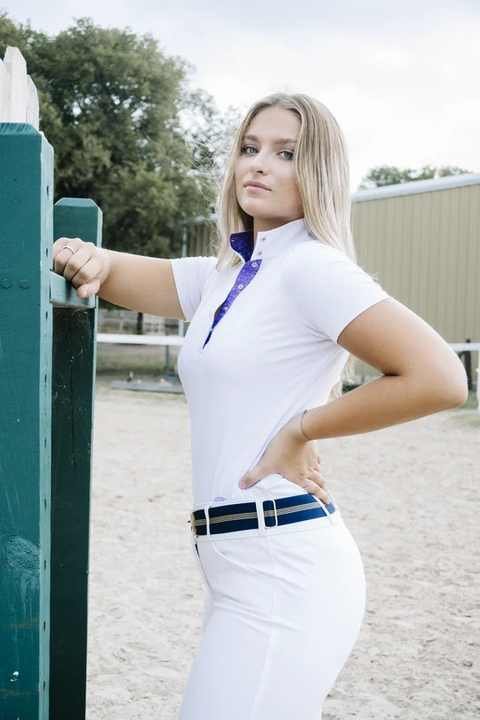 Factory Wholesale Cheap Designer Women Elastic Belts With Shark Buckle Equestrian Elastic Horse Rider Belt Girls - Image 3