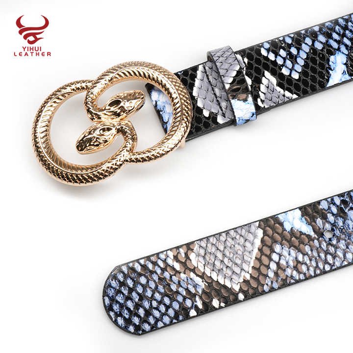 Woman Belt Designer Famous Brand Snake Buckle PU Belt Lady Dress Leather CC Belts - Image 5