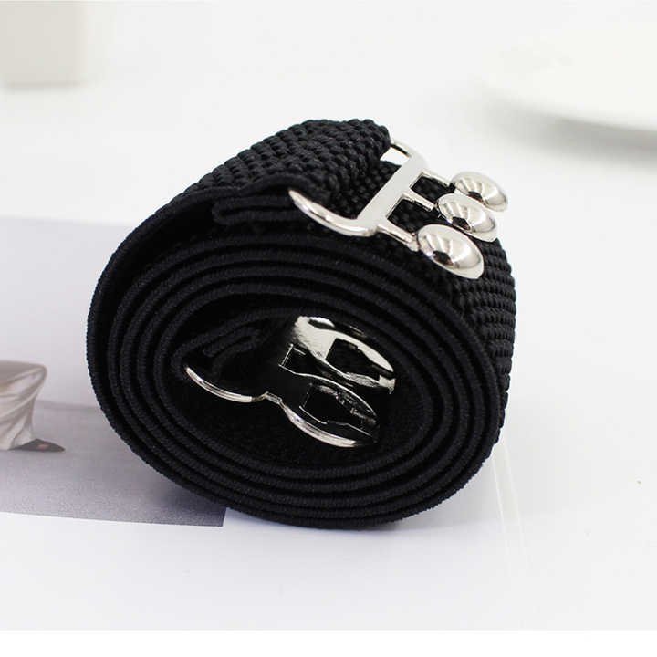 Manufacturer Elastic Strength Cinch Belt for Lady Halloween Retro Vintage Vertical Clasp Buckle Elastic Waistband Belt Women - Image 6