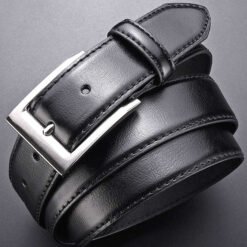 Wholesale Pin Buckle Genuine Leather Strap for Men Casual 100% Cow Leather Uniform Men Trouser Belt With Single Prong Buckle