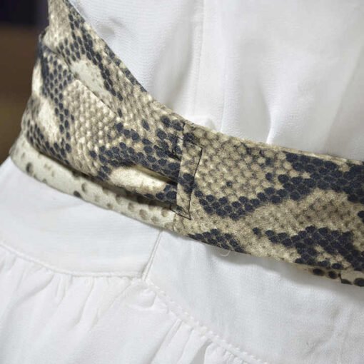 Custom Sexy Snake Plus Size Ladies Dress Leopard Belt Big Waist Solid PU Leather ultra Wide Women OBI Belts - Image 3