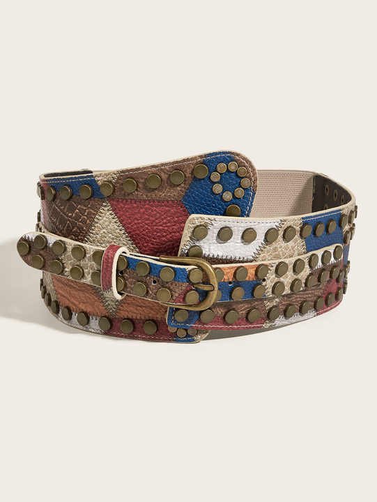 New Adjustable Retro Faux Leather Waist Cinch Waistband Belt for Lady Designer Elastic Stretchy Wide Vintage Corset Belt Women