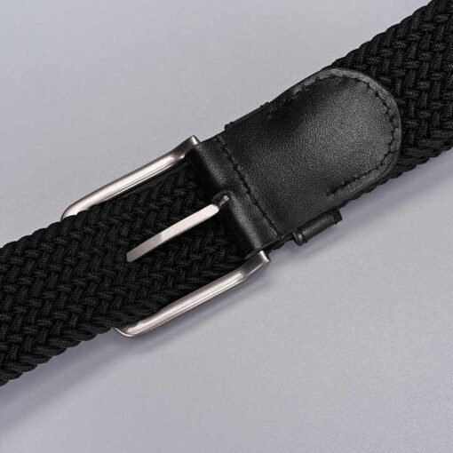 New Canvas Elastic Golf Belt Birthday Gifts Casual Jeans Pants Fabric Woven Belts Elastic Stretch Knitted Leather Belts for Men - Image 4