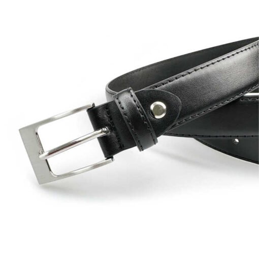 Wholesale Pin Buckle Genuine Leather Strap for Men Casual 100% Cow Leather Uniform Men Trouser Belt With Single Prong Buckle - Image 4