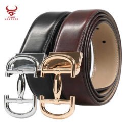 Wholesale Luxury Top Belts Plain Buckle Belt Genuine Leather Casual Tan Belts