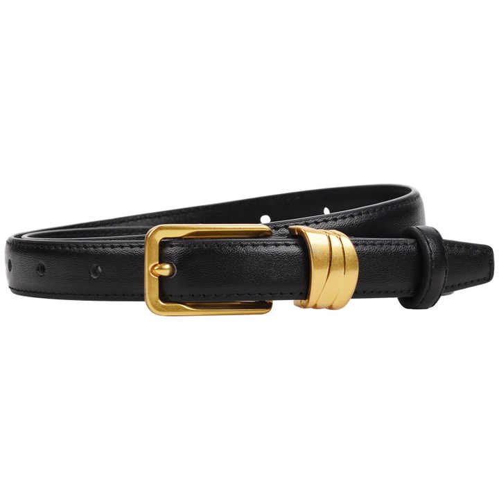 Newest Pin Buckle Thin Genuine Leather Straps Skinny Adjustable Cowhide Thin Leather Belts Fancy 100% Leather Belt for Ladies - Image 5