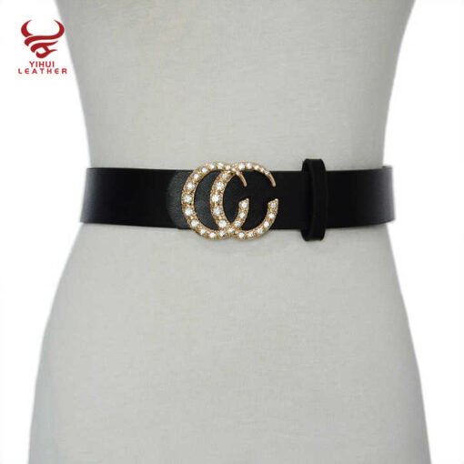 2021 New Wholesale Women Fashion Belt Famous Brands PU Women Leather Belt Cc Belts - Image 2