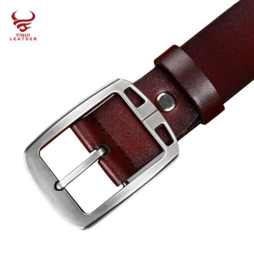 Custom Designer Soft Full Grain Leather Men Jeans Belt Fashion Pin Buckle Genuine Leather Belts for Women Jeans Dress - Image 3