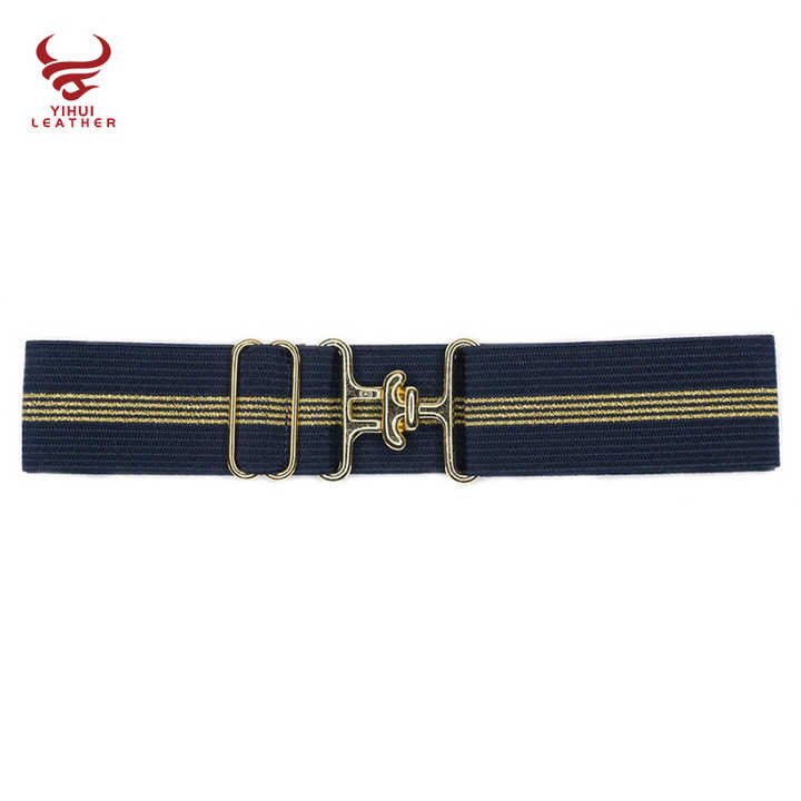 Factory Wholesale Cheap Designer Women Elastic Belts With Shark Buckle Equestrian Elastic Horse Rider Belt Girls - Image 6