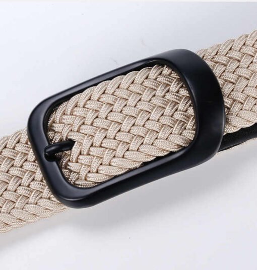 Wholesale Nylon Work Belts for Pants Shorts Elastic Braided Stretch Causal Men Belts 3.4CM Elastic Knitted Golf Belts for Adult - Image 6