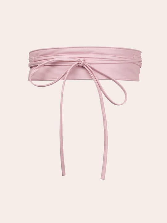 New Faux Leather Obi Wide Wrap Retro Self Tie Wrap Corset Belt Waistband Lady Dress Bowknot Wide PU Leather Obi Belt for Women - Image 4