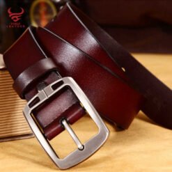 Custom Designer Soft Full Grain Leather Men Jeans Belt Fashion Pin Buckle Genuine Leather Belts for Women Jeans Dress
