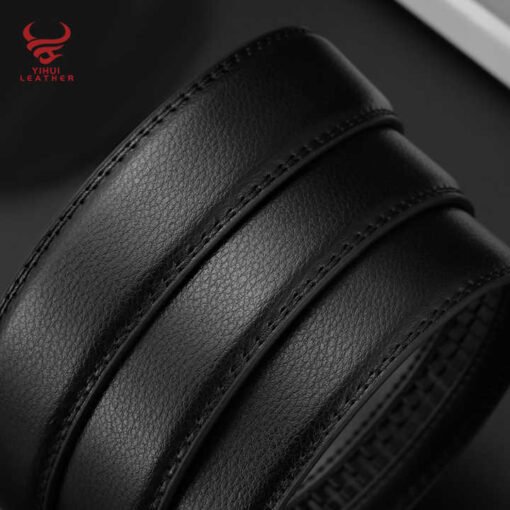 Custom Logo Automatic Ratchet Buckle Brown Genuine Leather Belts Quick Release Metal Buckle Leather Moroccan Belt for Mens - Image 3