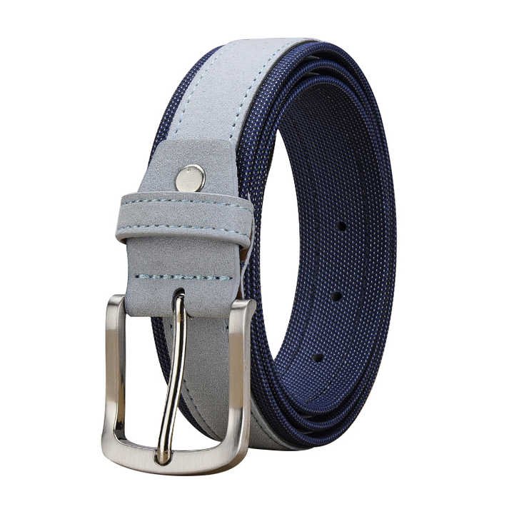 New Product Golf Casual Oxford Fabric Men's Belts Suede Leather Jeans Shorts Belts Alloy Pin Buckle Faux Leather Belt Mens - Image 4