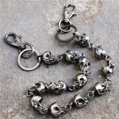 Adjustable Body Hip Hop Pants Chain Western Heavy Duty Pocket Keychain Punk Gothic Chunky Halloween Skull Jean Metal Chains