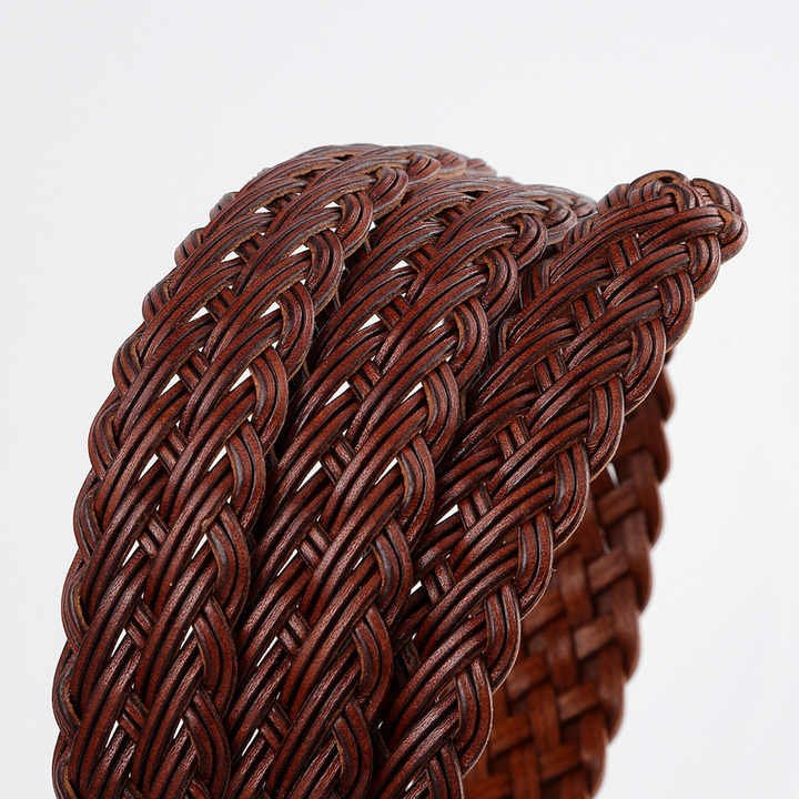 Unisex Genuine Leather Woven Braided Belts New Design Fully Adjustable 100% Leather Braided Belt for Men Women Casual Jeans Golf - Image 2