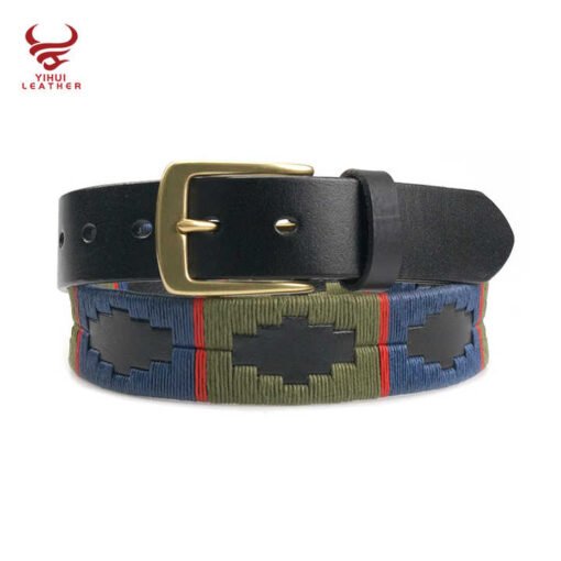 Custom Sport Full Grain Belts Boys Emboss Genuine Leather Riding Equestrian Argentinian Embroidery William Polo Leather Belt Men - Image 5
