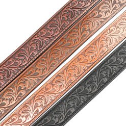 New Cowboy Cowgirl No Buckle Genuine Leather Carving Belt Manufacturer Wholesalsale Western Embossed Cow Leather Strap Belt
