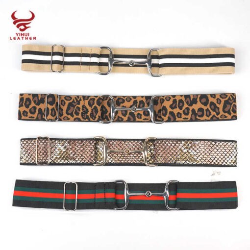 Designer Horse Rider Elastic Belts With Shinny Clasp Buckle Equestrian Elastic Belt Girls - Image 5