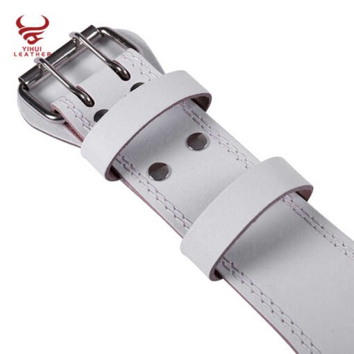 Wholesale PU Leather Waist Protective Adjustable GYM Weight Lifting Belt Custom Gym Leather Weightlifting Belt for Men - Image 5